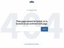 il messaggio sul sito della Casa Bianca che segnala l'impossibilità di accedere all'archivio di "1600 Daily"