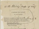 Una copia stampata della poesia “O Captain! My Captain!” con le correzioni di Walt Whtiman - foto tratta dal sito della Library of Congress