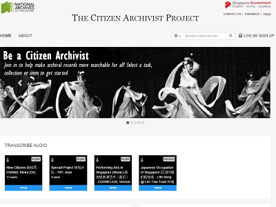 National Archives Singapore - Citizen Archivism Project