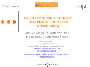 presentazione di Paolo Balboni al convegno Sanità e Cloud Computing