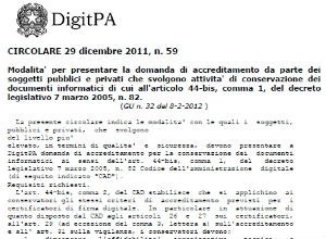 la circolare n° 59 di Digit PA