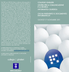 convegno "Chi ha inventato il documento informatico?"