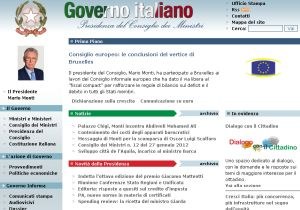 il sito del Governo italiano