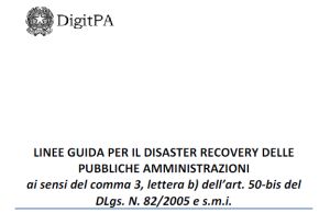 linee guida sul disaster recovery