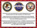 il messaggio delle autorità statunitensi che comunica la chiusura di Megaupload sulla home page del portale