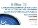 Regolamento privacy: il Garante incontra le università