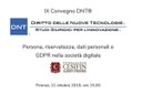 Persona, riservatezza, dati personali e GDPR nella società digitale