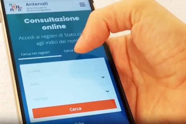 video promozionale del portale Antenati - screenshot